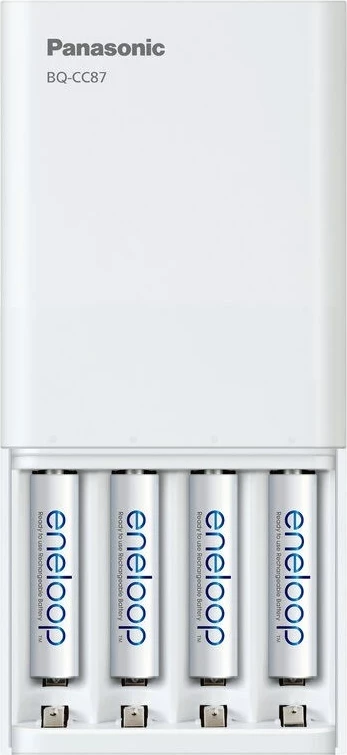 Polnilnik baterij Eneloop Smartplus BQ-CC87, Panasonic, 4x AA 2000 mAh, bel