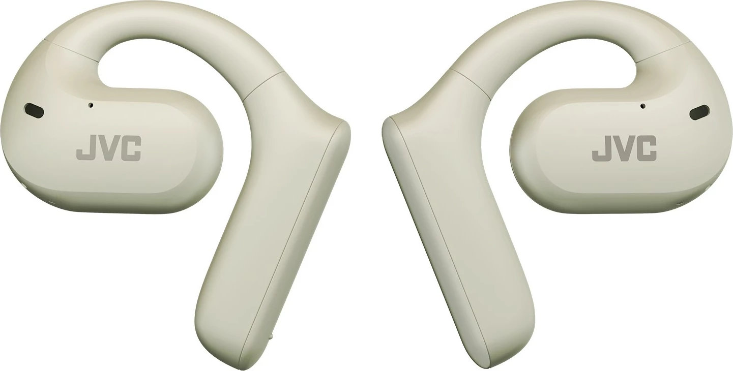 Lahke true wireless slušalke za odprt ušesni kanal, JVC Nearphone TWS, 17 h baterije, IPX4, bele
