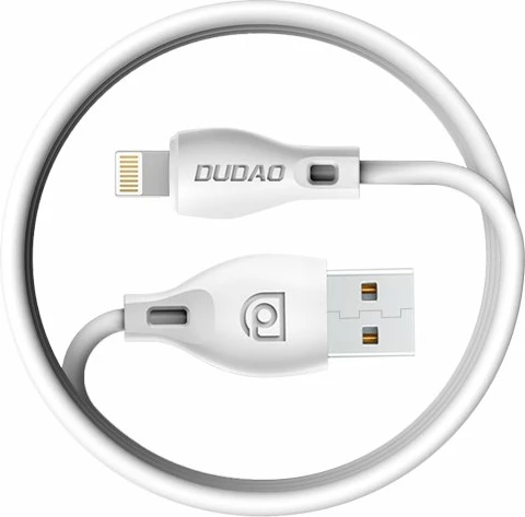Lightning kabel, 2 m, 2,1 A, bel, Dudao L4L
