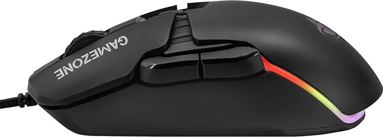 Gaming miška GameZone Master RGB, 12000 DPI, črna