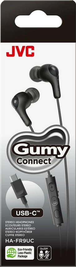 In-ear slušalke z mikrofonom, USB Type-C, JVC HA-FR9UC-BU, črne