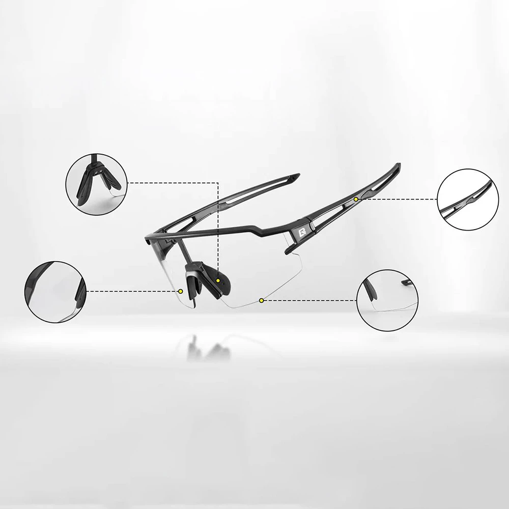 Fotokromatska kolesarska očala Rockbros 10174, UV400, modre