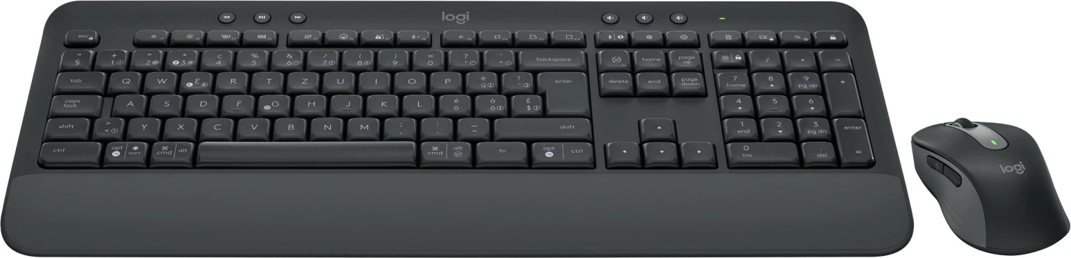 Komplet tipkovnice in miške Signature MK650 Logitech, brezžični, Bluetooth, membrana, QWERTZ, grafit