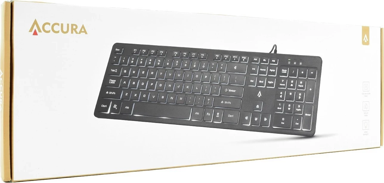 Žična tipkovnica Accura Artesia ACC-K1408, črna