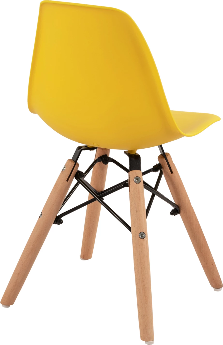 Stol Twist Kid FH8453.04 z lesenimi nogami in sedežem Rumena PP 30,5x33x59 cm, set 4 kosov