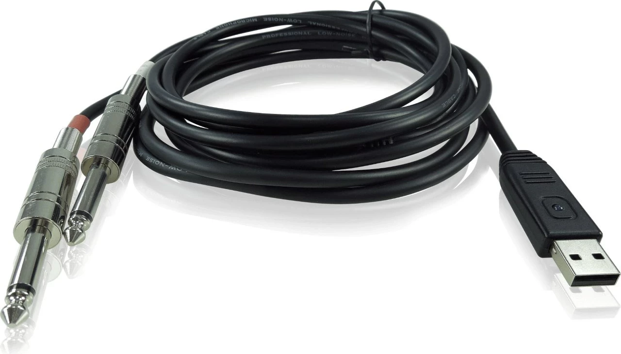 Audio kabel za vmesnik Behringer Line 2 USB, 2 m, črn