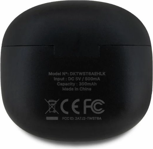 Slušalke TWS s satenskim zaključkom DKNY, Bluetooth 5.3, USB-C, črne