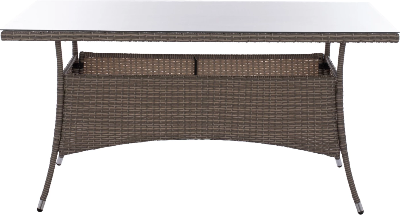 Kovinska miza Minsk rattan siva FH5507.01 150x90x75 cm