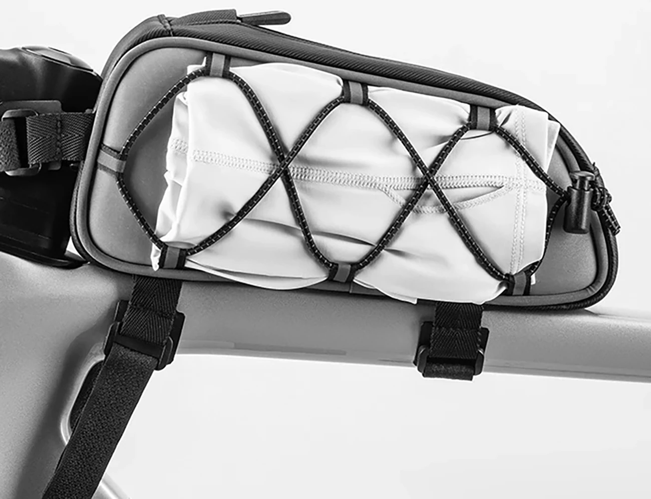 Kolesarska okvirna torbica Rockbros 3012010901, 0,9 l, srebrna