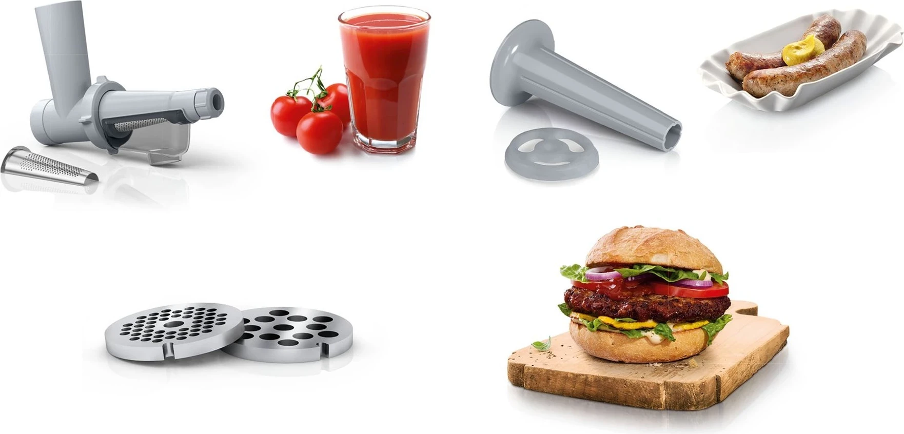 Mlinček za meso Bosch MFW2515W, 350 W, bel