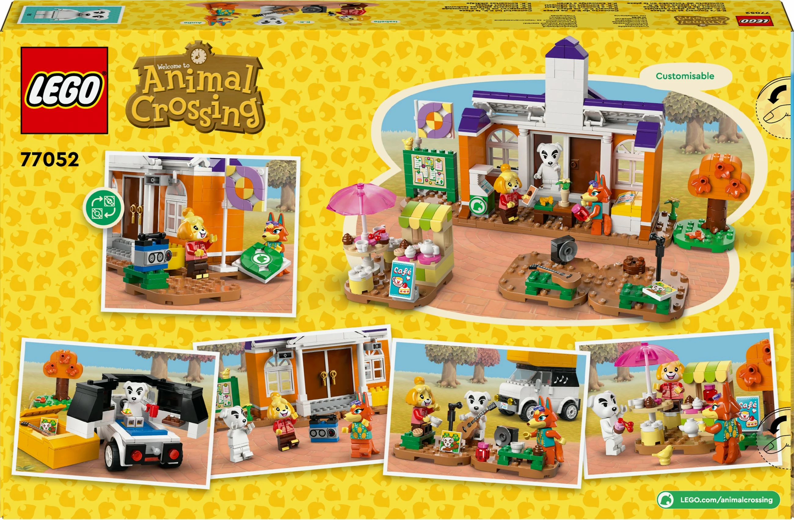 Gradbeni set Animal Crossing Koncert K.K. na trgu LEGO 77052, večbarven