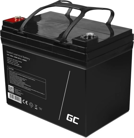 AGM baterija Green Cell AGM21, 12 V, 33 Ah, črna