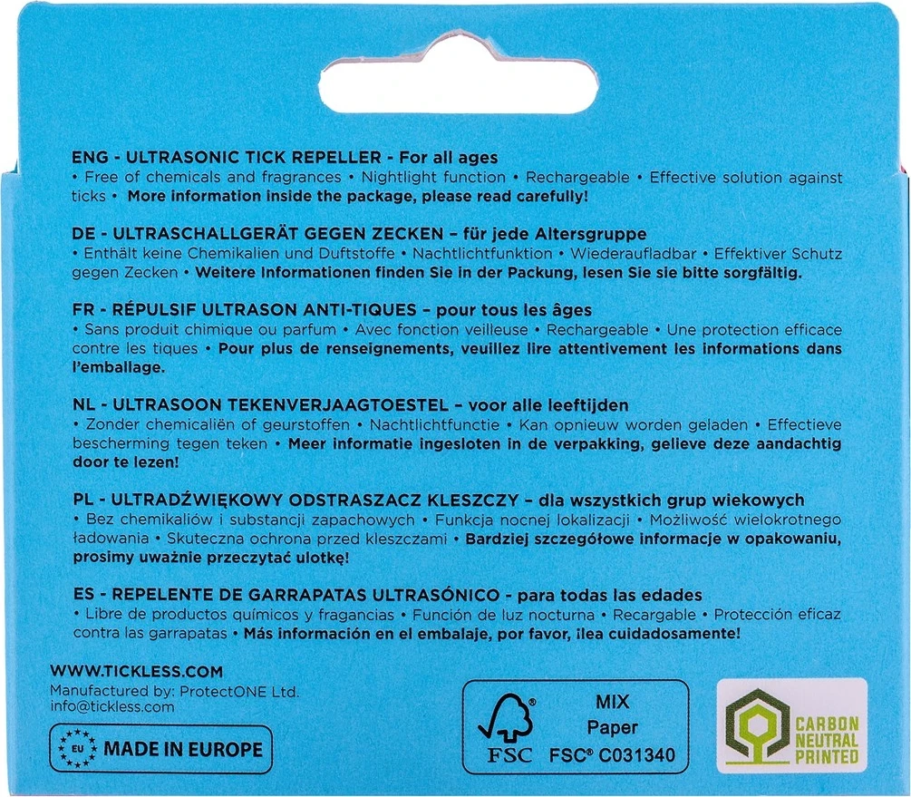 Repelent proti klopom TICKLESS Run, moder