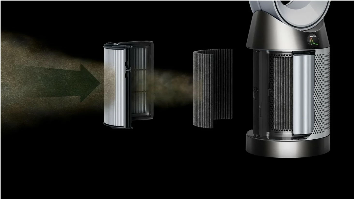 Purifikator zraka Purifier Cool PC1, Dyson, HEPA 13, pameten, srebrn