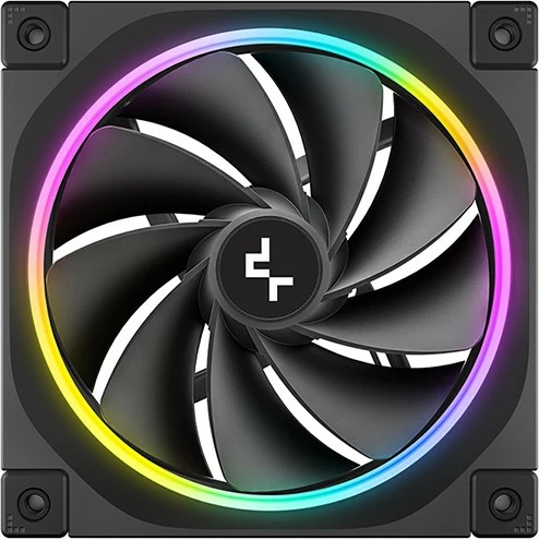 Ventilator za računalniško ohišje 12 cm, ARGB, komplet 3 kos, črn, Deepcool FL12R-3 IN 1