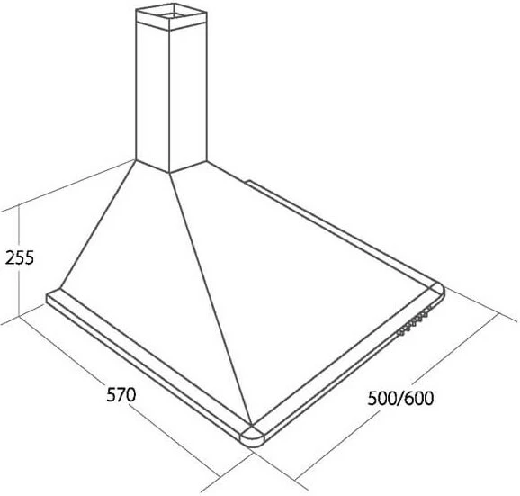 Stenski kuhinjski aspirator Akpo WK-5, bel