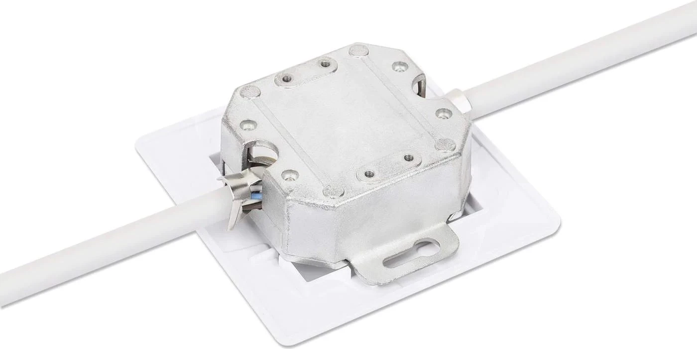 Vtičnica za omrežje Cat6 Intellinet 771900, 2x RJ45 10G, STP, 80x80 mm, bela