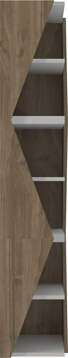 Elegantna polica za knjige Skye Decor, puščica, rjava in bela