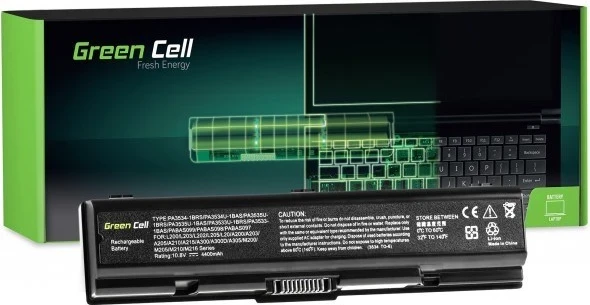 Baterija za prenosnik Green Cell TS01, 4400 mAh, črna