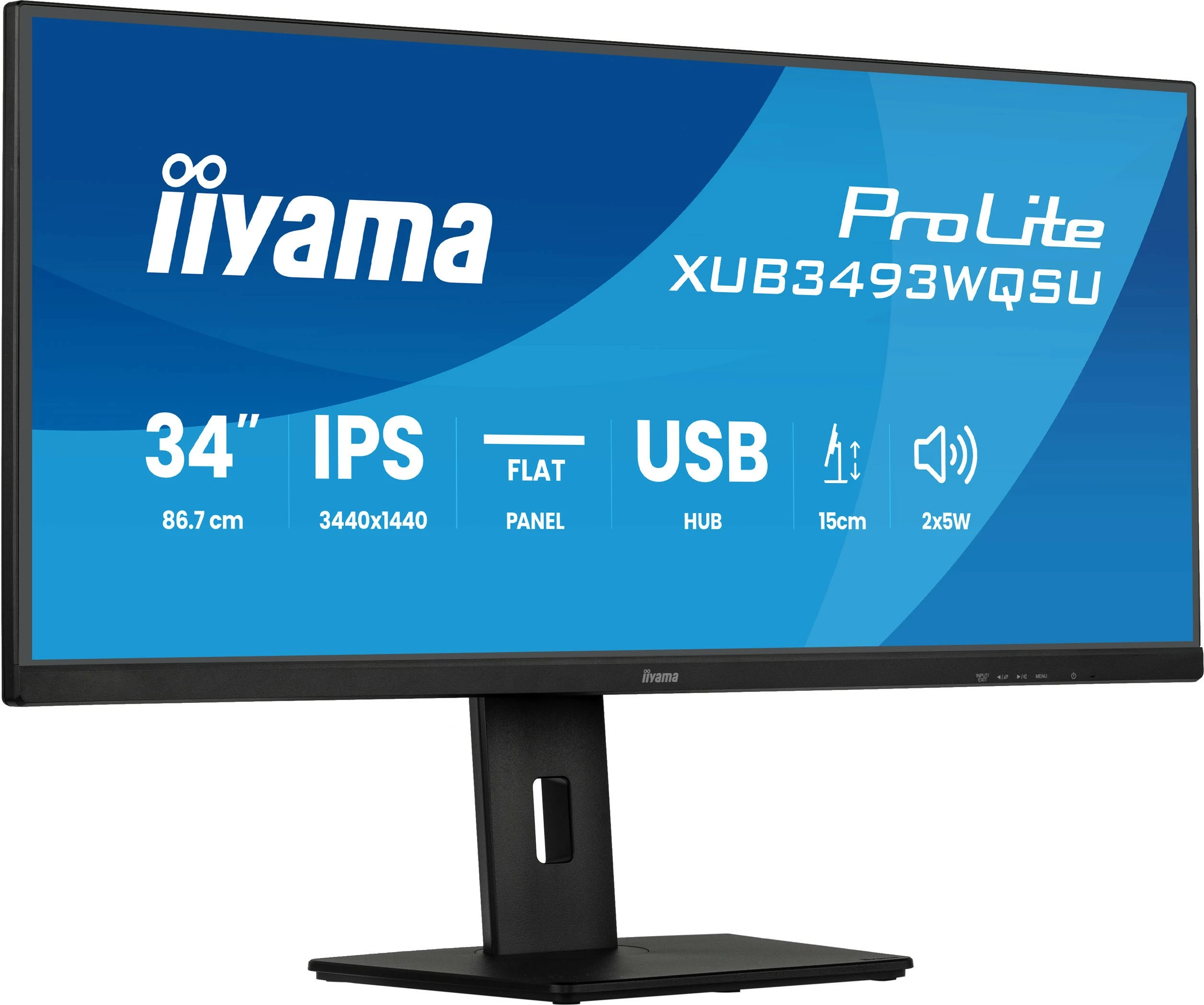 UltraWide IPS zaslon 34 inč iiyama ProLite XUB3493WQSU-B6, 3440x1440, 120Hz, črn