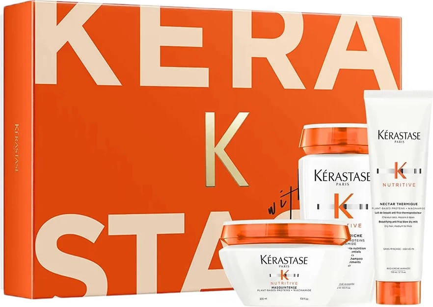 Set za suhe lase Nutritive, Kerastase, 3 kosa (250 ml + 200 ml + 150 ml)