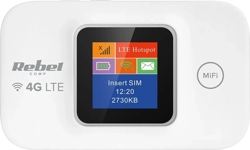 Brezžični usmerjevalnik Rebel RB-0701, enopasovni (2,4 GHz) 3G 4G, bel