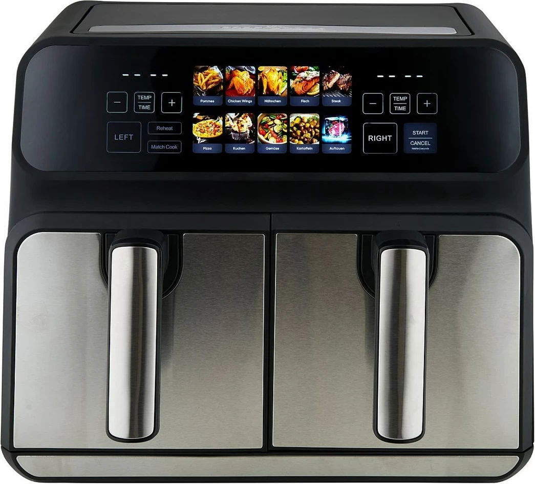Friteza na vroč zrak ProfiCook PC-FR 1287, 8 L, 2200 W, črno, inox