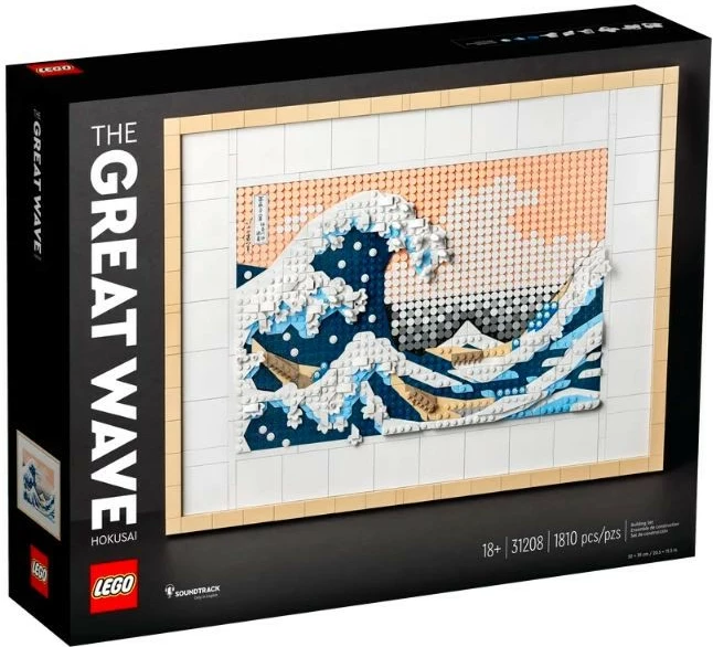 Umetniška sestavljanka The Great Wave LEGO Art 31208, 1810 delov, za odrasle