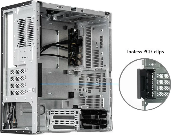 Računalniško ohišje Chieftec UNI Series BS-20B-OP, midi tower, micro ATX/Mini-ITX, črno