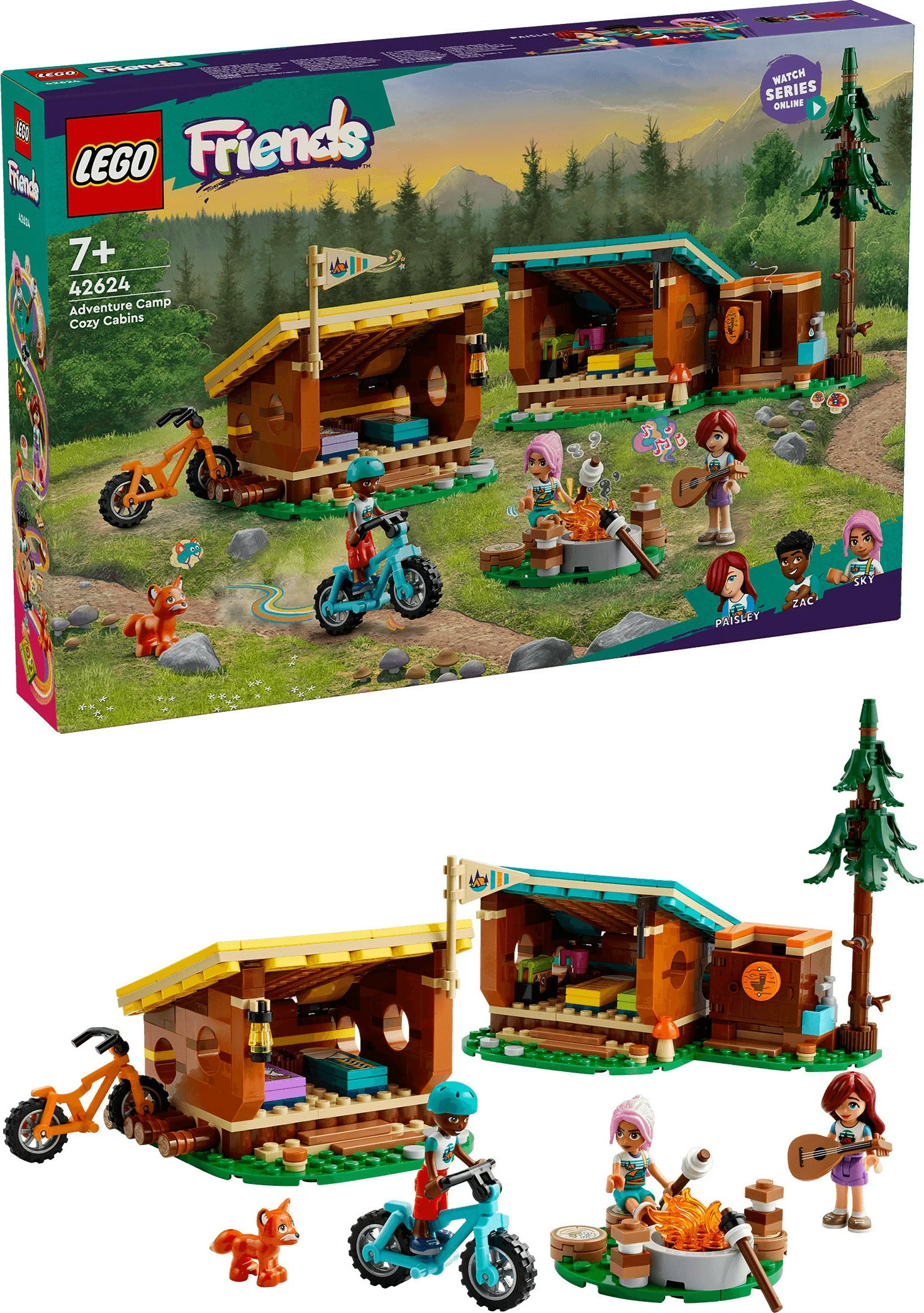Kamp avantura, majhni šotori, figurice in kolesa — LEGO Friends 42624