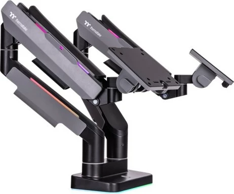 Nosilec za dva monitorja Thermaltake Dual RGB, 17–35 in, črn