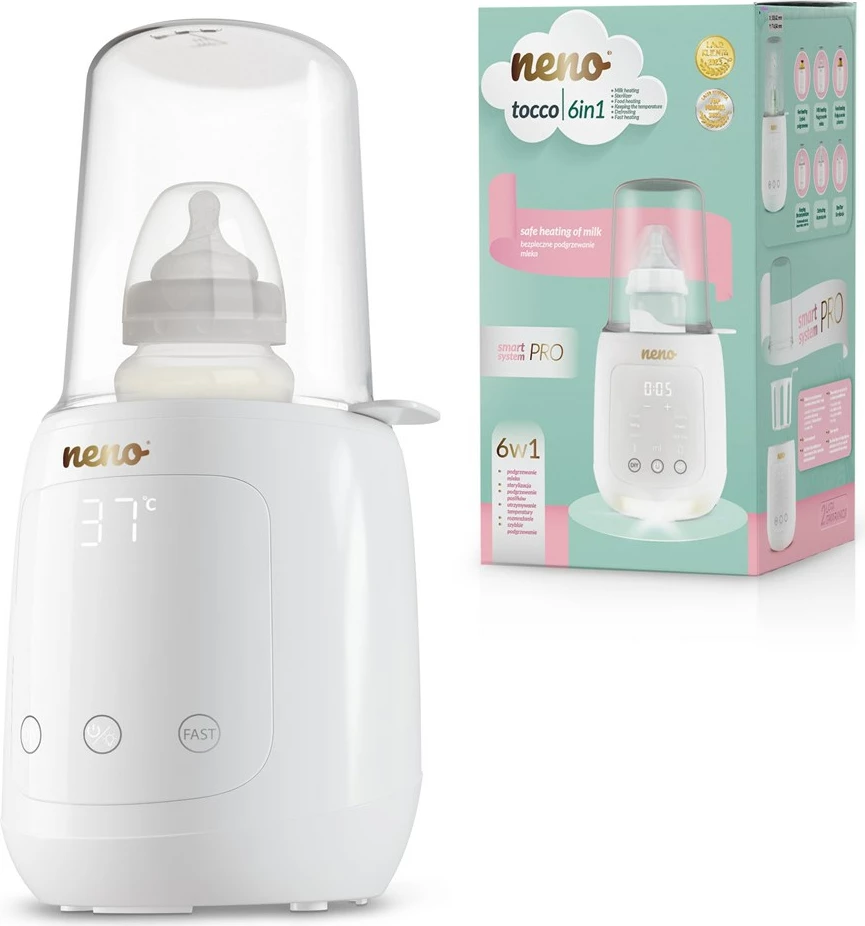 Sterilizator in grelec za stekleničke 6-v-1 neno Tocco, bel