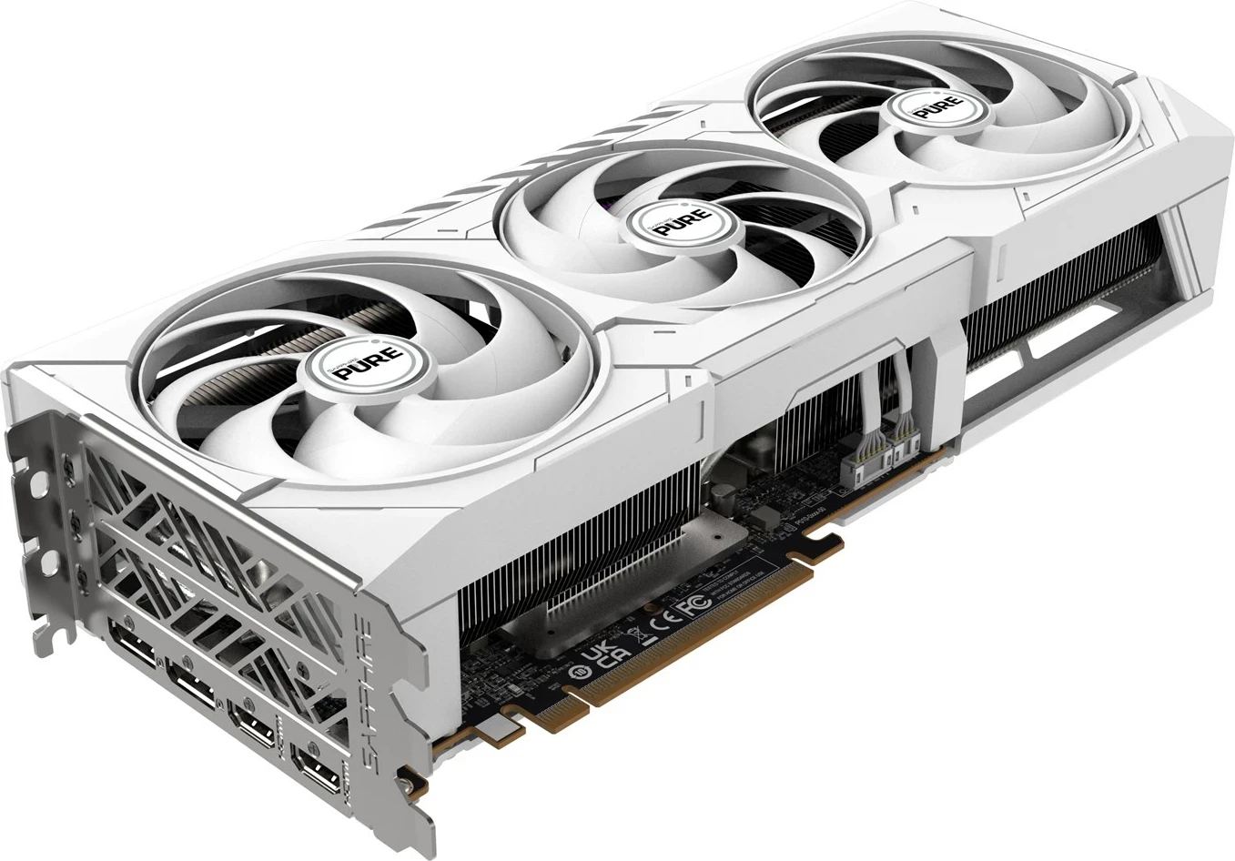Grafična kartica Sapphire PURE Radeon RX 9070 XT, 16 GB GDDR6, bela