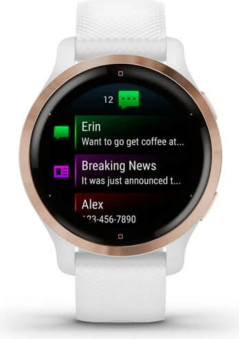 Pametna ura Garmin Venu 2S, AMOLED, GPS, Wi‑Fi, bela