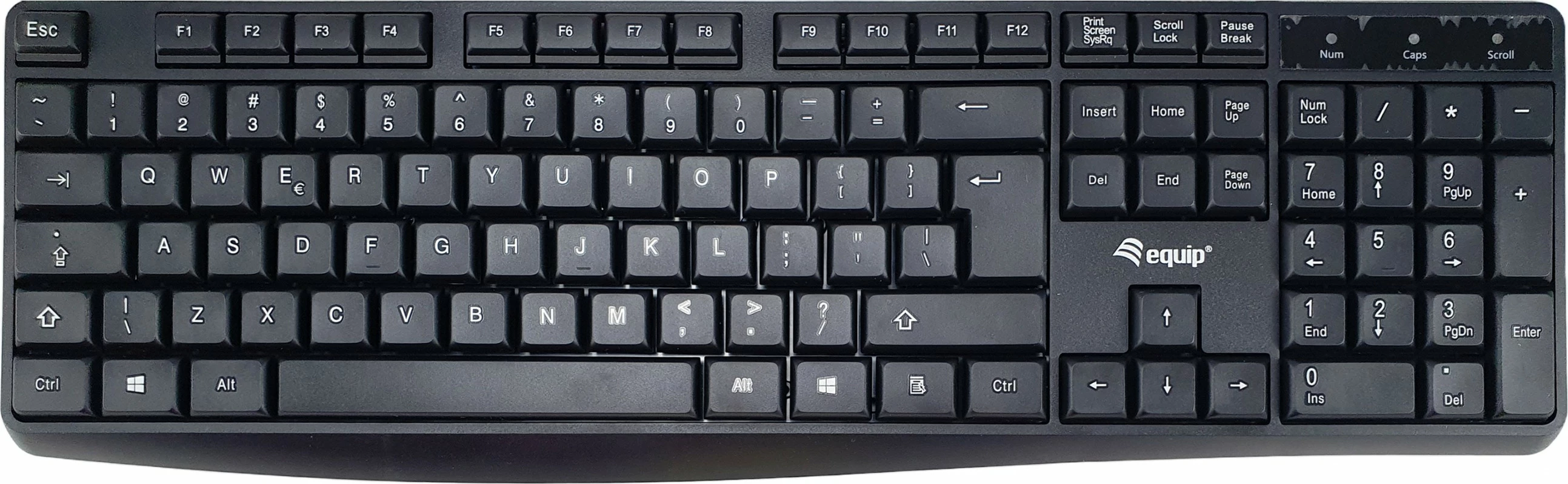 Polna USB tastatura QWERTY, črna — EQUIP