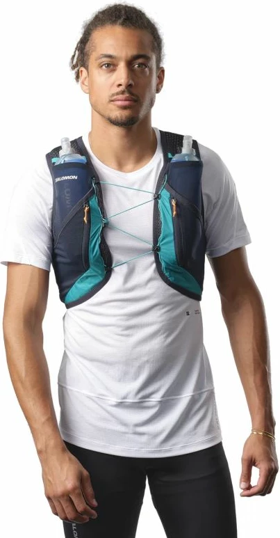 Tekstilna tekaška in kolesarska torbica Salomon Active Skin 12, zelena