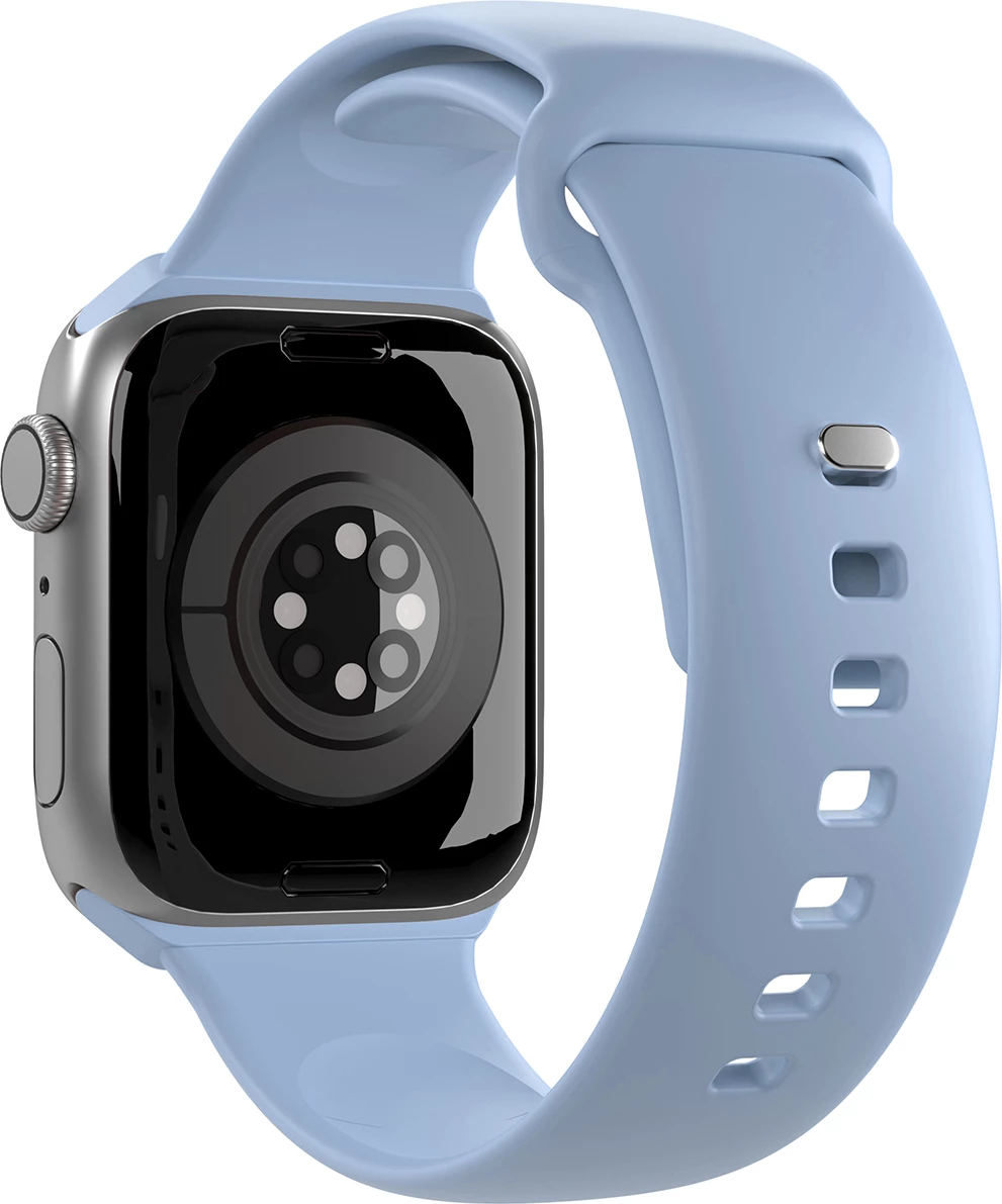 Silikonski pašček za Apple Watch Puro Icon, 42/44/45/49 mm, 2 kosa, moder