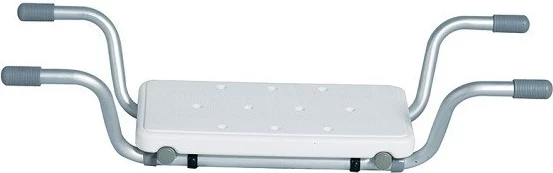 Stol za kopel, nastavljiv, svetlo siv, MDH