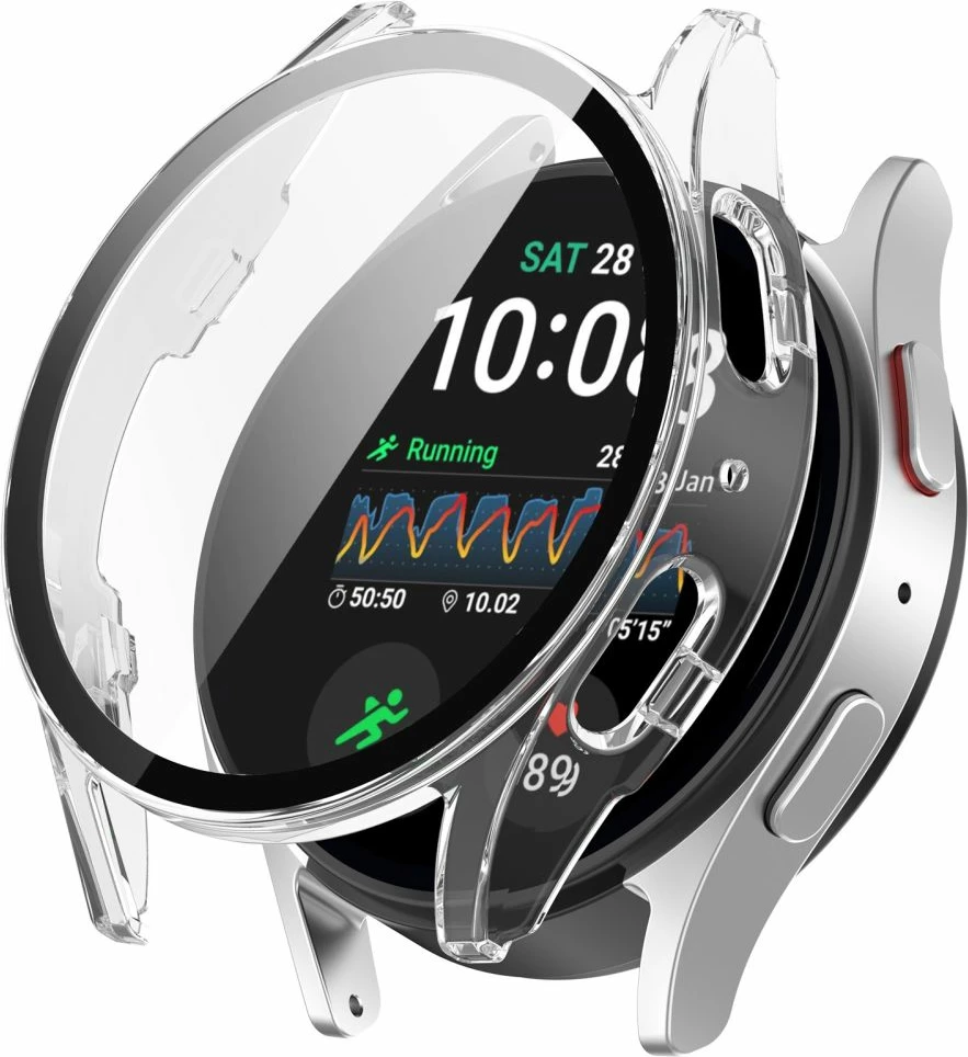 Ovitek za pametno uro Tech-Protect Defense360 za Samsung Galaxy Watch 7 40 mm, prozoren