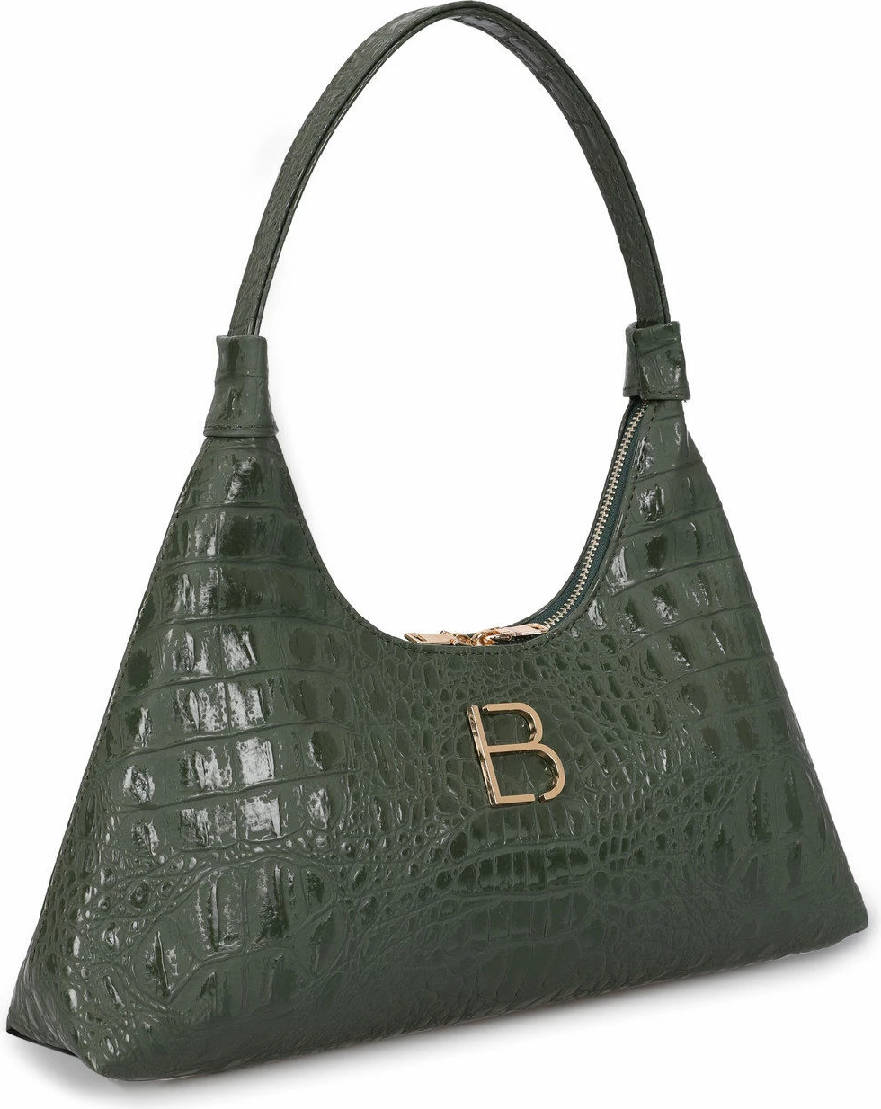 Torba za čez ramo, Lucky Bees model 505, zelena krokodil