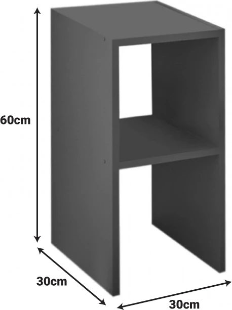 Nočna omarica Deseo, barva hrasta, 30x30x60 cm