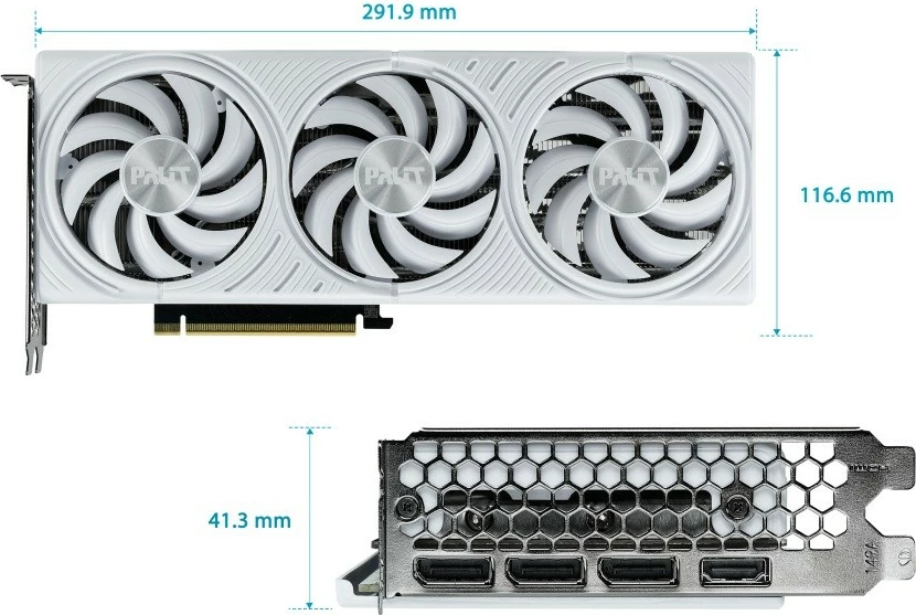 Grafična kartica Palit GeForce RTX 5070 WHITE OC, 12 GB GDDR7, 192-bit, 3x DisplayPort/HDMI, bela