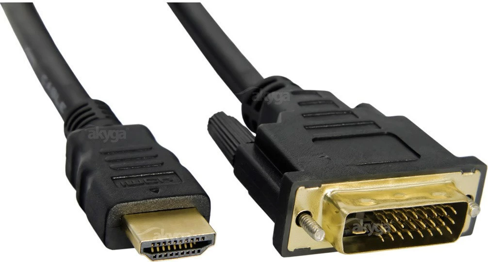 Kabel HDMI–DVI-D Akyga, 1,8 m, črn