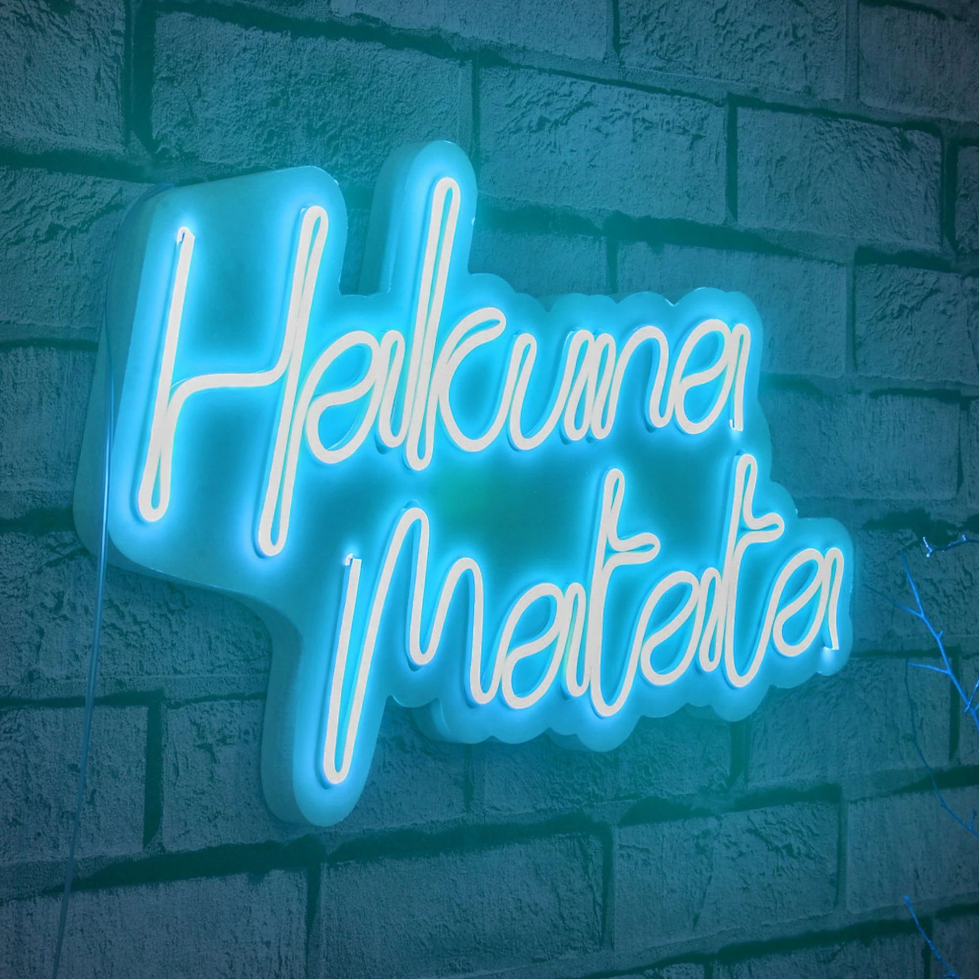 Dekorativne LED luči iz plastike, Hakuna Matata, modre barve