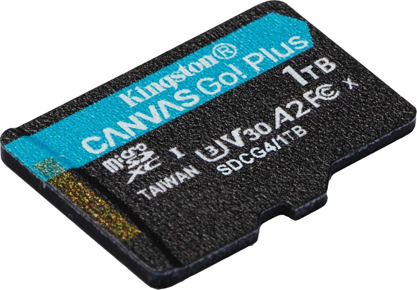 Kartica microSDXC za shranjevanje Kingston Canvas Go Plus Gen4 1TB z adapterjem, črna