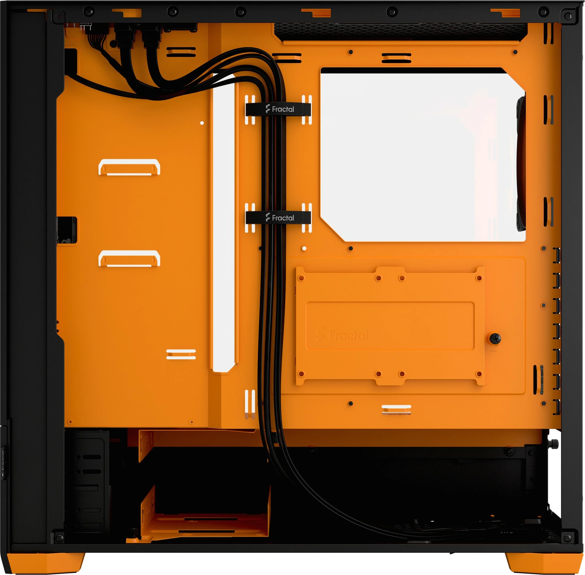 Kozar Fractal Design Pop Air RGB Orange Core TG Clear Tint, midi tower, kaljeno steklo, RGB, črno/oranžen