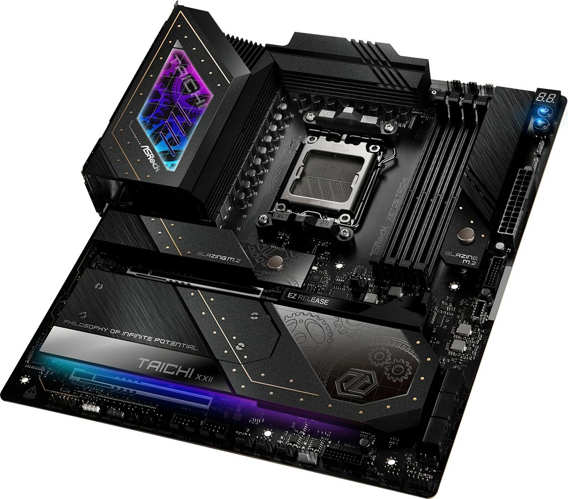 Matična plošča ASRock X870E Taichi, AMD, Socket AM5, DDR5-SDRAM, 256 GB, črna