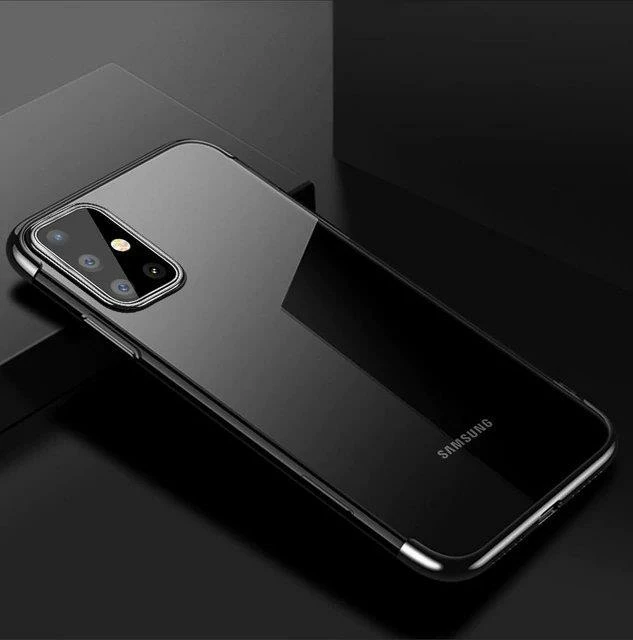 Prosojen ovitek za telefon Hurtel Clear Color 0,3 mm, TPU, za Samsung Galaxy A72, črn