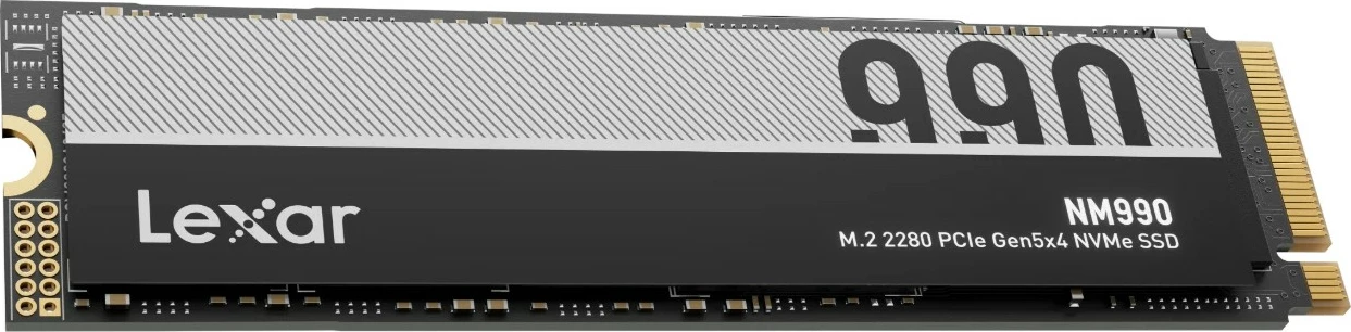 SSD 1TB M.2 2280 Lexar NM990, PCIe Gen5x4 NVMe, črn