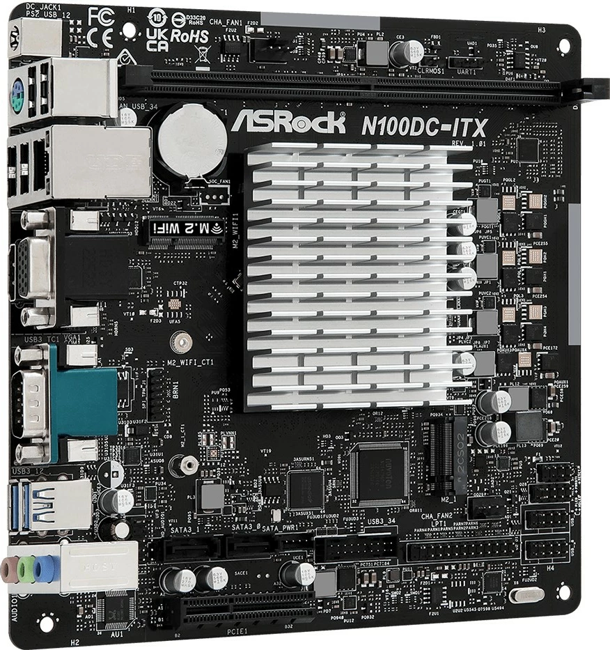 Matična plošča ASRock N100DC-ITX, Intel N100, DDR4, mini ITX